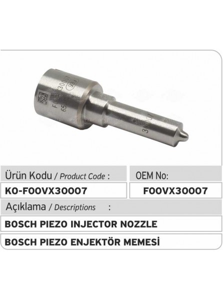 F00VX30007 Распылитель форсунки Bosch Piezo