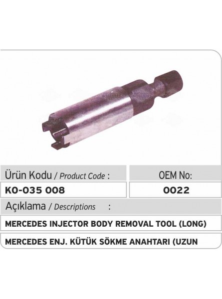 0022 Mercedes Инструмент для удаления корпуса форсунки  (длинный)