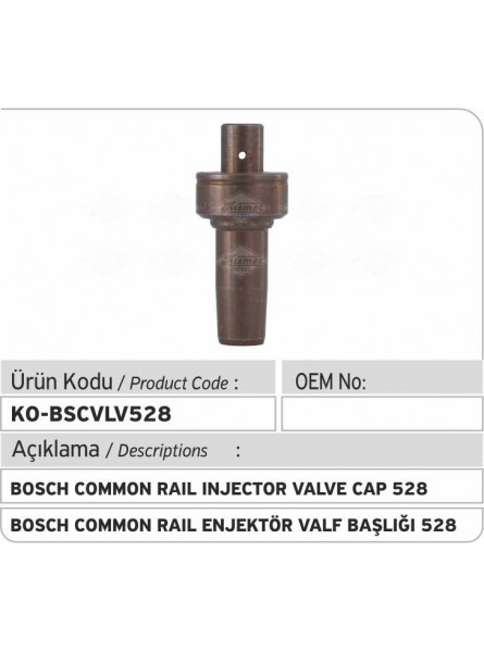 BSCVLV528 Bosch Common Rail Injector Valve Cap 528