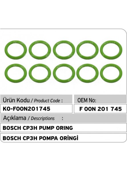 F00N201745 Bosch УПЛОТНИТЕЛЬНОЕ КОЛЬЦО НАСОСА CP3H 