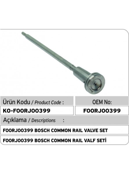 F00RJ00399 BOSCH COMMON RAIL КОМПЛЕКТ КЛАПАНА 