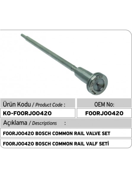 F00RJ00420 BOSCH COMMON RAIL КОМПЛЕКТ КЛАПАНА 