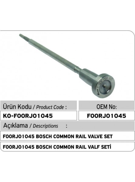 F00RJ01045 BOSCH COMMON RAIL КОМПЛЕКТ КЛАПАНА 