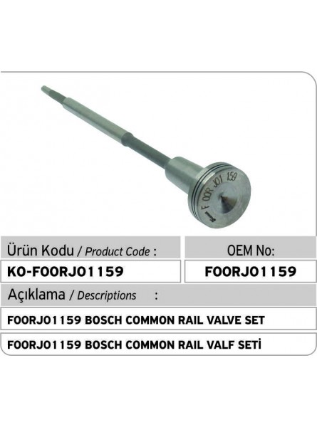 F00RJ01159 BOSCH COMMON RAIL КОМПЛЕКТ КЛАПАНА 