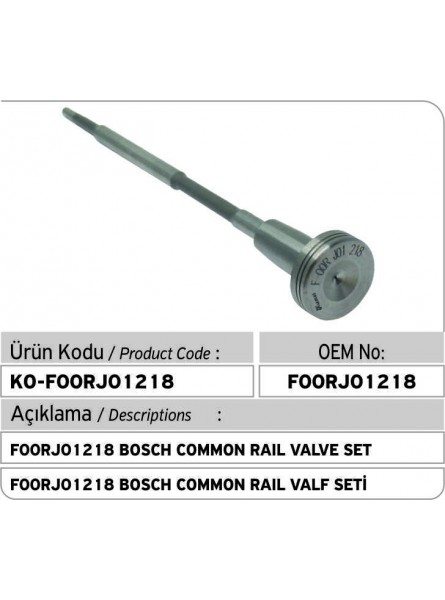 F00RJ01218 BOSCH COMMON RAIL КОМПЛЕКТ КЛАПАНА 