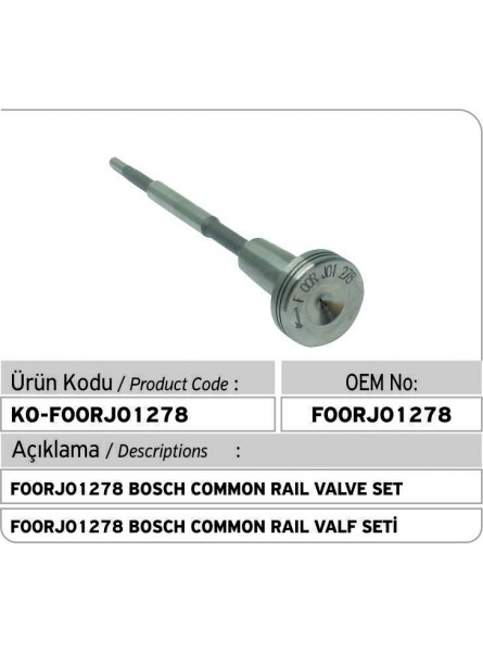 F00RJ01278 BOSCH COMMON RAIL КОМПЛЕКТ КЛАПАНА 