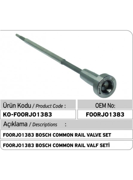 F00RJ01383 BOSCH COMMON RAIL КОМПЛЕКТ КЛАПАНА 