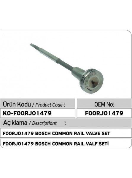 F00RJ01479 BOSCH COMMON RAIL КОМПЛЕКТ КЛАПАНА 