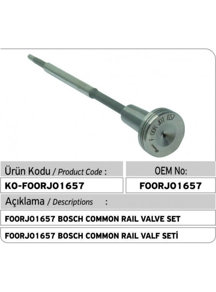 F00RJ01657 BOSCH COMMON RAIL КОМПЛЕКТ КЛАПАНА 