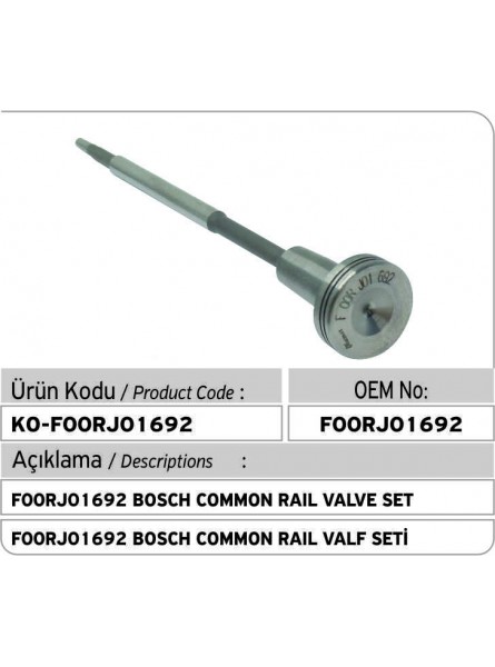 F00RJ01692 BOSCH COMMON RAIL КОМПЛЕКТ КЛАПАНА 