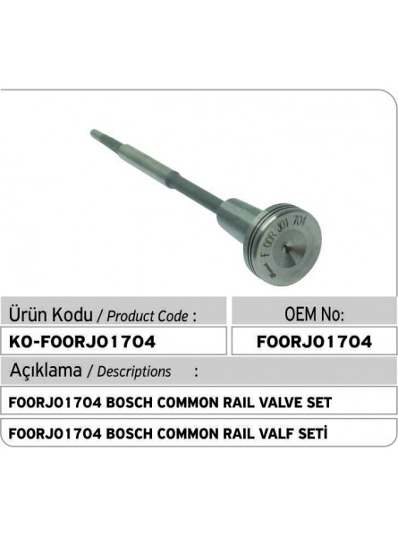 F00RJ01704 BOSCH COMMON RAIL КОМПЛЕКТ КЛАПАНА 