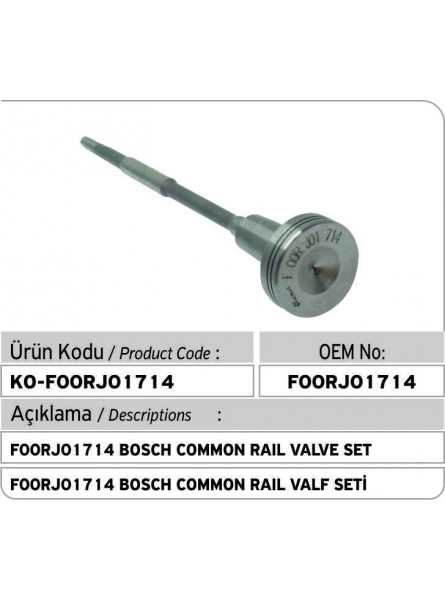 F00RJ01714 BOSCH COMMON RAIL КОМПЛЕКТ КЛАПАНА 