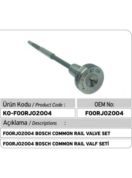 F00RJ02004 BOSCH COMMON RAIL КОМПЛЕКТ КЛАПАНА 