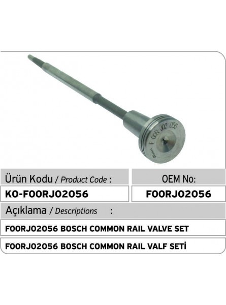 F00RJ02056 BOSCH COMMON RAIL КОМПЛЕКТ КЛАПАНА 