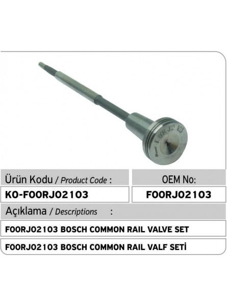 F00RJ02103 BOSCH COMMON RAIL КОМПЛЕКТ КЛАПАНА 