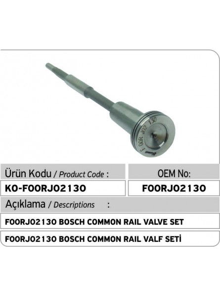 F00RJ02130 BOSCH COMMON RAIL КОМПЛЕКТ КЛАПАНА 