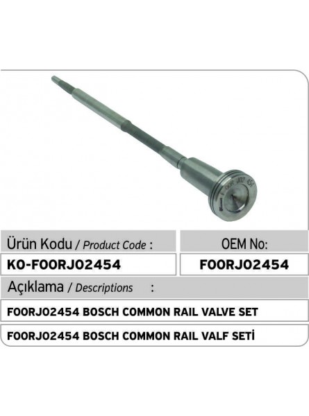 F00RJ02454 BOSCH COMMON RAIL КОМПЛЕКТ КЛАПАНА 