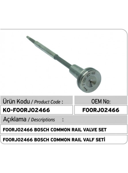 F00RJ02466 BOSCH COMMON RAIL КОМПЛЕКТ КЛАПАНА 