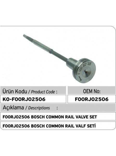 F00RJ02506 BOSCH COMMON RAIL КОМПЛЕКТ КЛАПАНА 