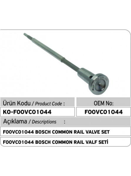 F00VC01044 BOSCH COMMON RAIL КОМПЛЕКТ КЛАПАНА 