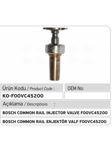 Клапан F00VC45200 форсунки Bosch Common Rail 