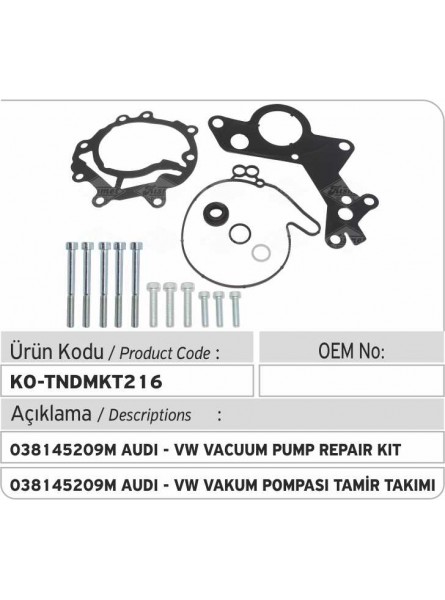 038145209 M Ремонтный комплект вакуумного насоса AUDI - VW