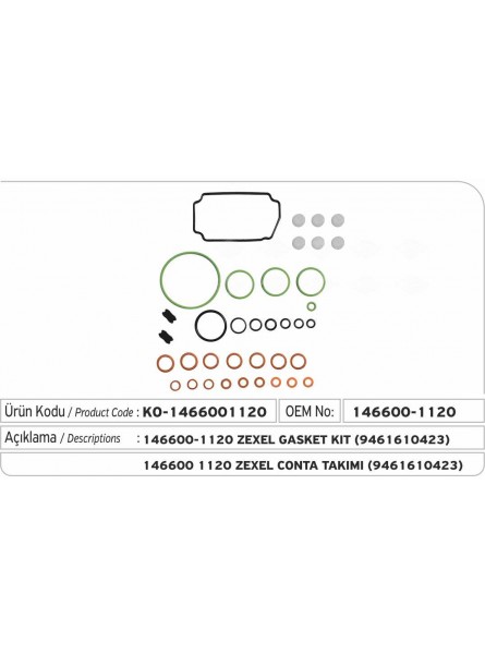 Комплект прокладок 146600-1120 (9461610423) 