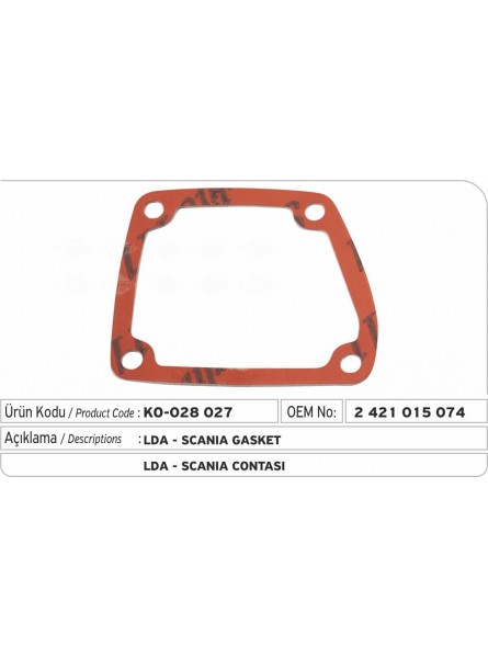 Прокладка 2421015074 LDA Scania