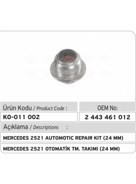 Автоматический ремкомплект 2443461012 Mercedes 2521 (24 mm)