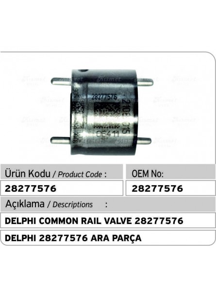 Клапан 28277576 Delphi Common Rail 