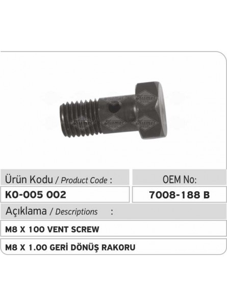 Штуцер 7008-188B M8 X 1.00