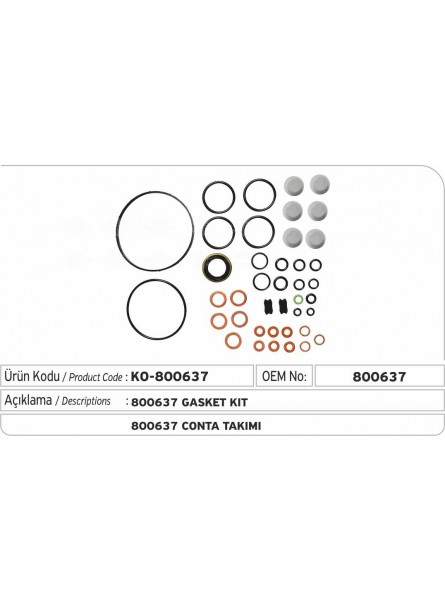 Комплект прокладок 800637