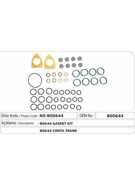 Комплект прокладок 800644
