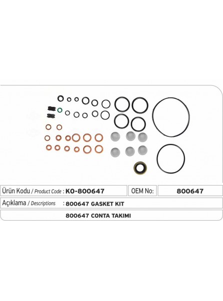 Комплект прокладок 800647