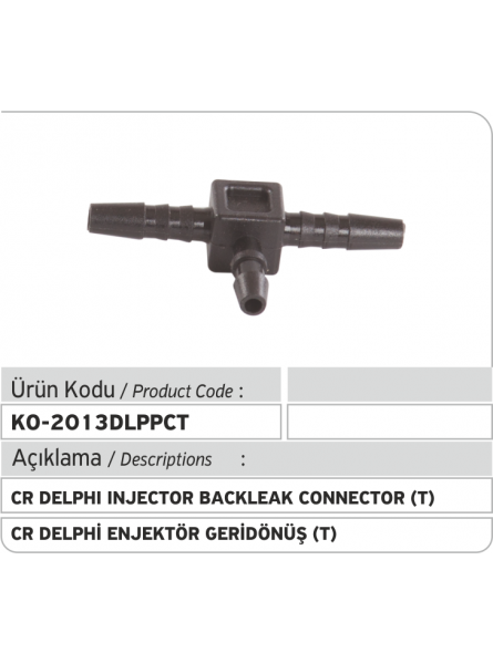 Пластиковый соединитель T обратки форсунки Delphi Common Rail 