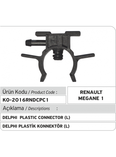 Соединитель обратки (L) форсунки Delphi Common Rail (Renault - Dacia)