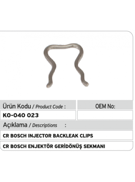 Металлическая клипса обратки форсунки F00VC22003-F00RJ00322 Bosch Common Rail