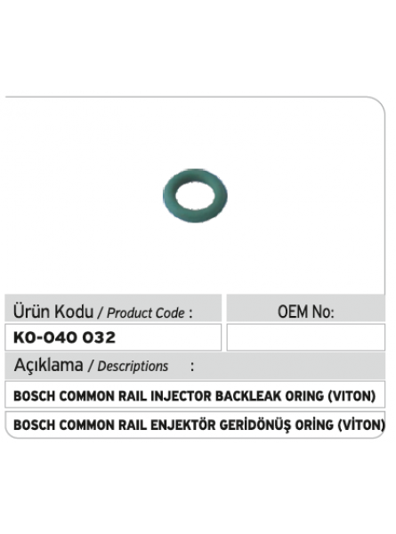 BOSCH COMMON RAIL УПЛОТНИТЕЛЬНОЕ КОЛЬЦО ОБРАТКИ ФОРСУНКИ (VITON)