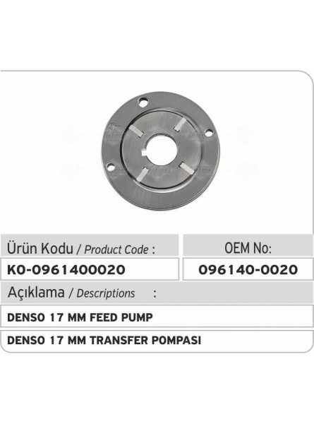 Питательный насос 096140-0020 Denso 17 mm 