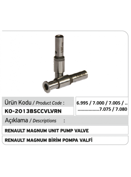 Клапан (для Renault Magnum) Bosch Unit 