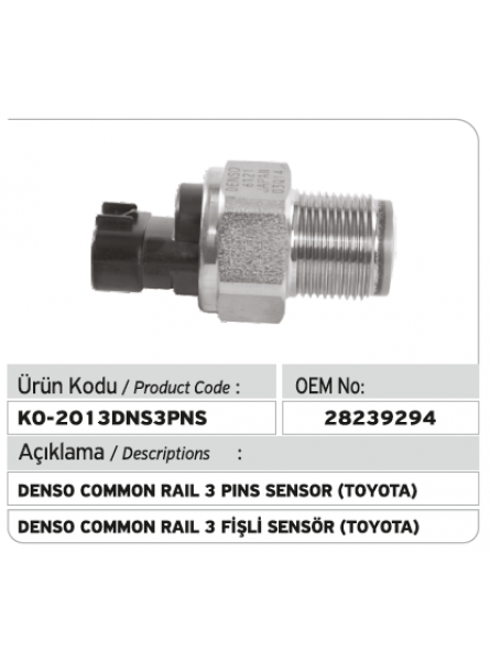 ДАТЧИК (Toyota 3-контактный) 49900-6121 Denso Common Rail 