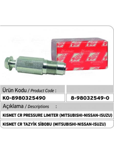 ОГРАНИЧИТЕЛЬ ДАВЛЕНИЯ (Isuzu - Mitsubishi) 8-98032549-0 Kismet 095420-0260