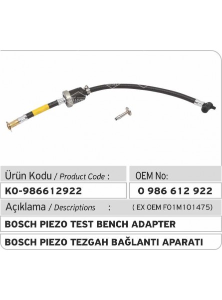 0986612922  Адаптер для стендового теста Bosch Piezo 