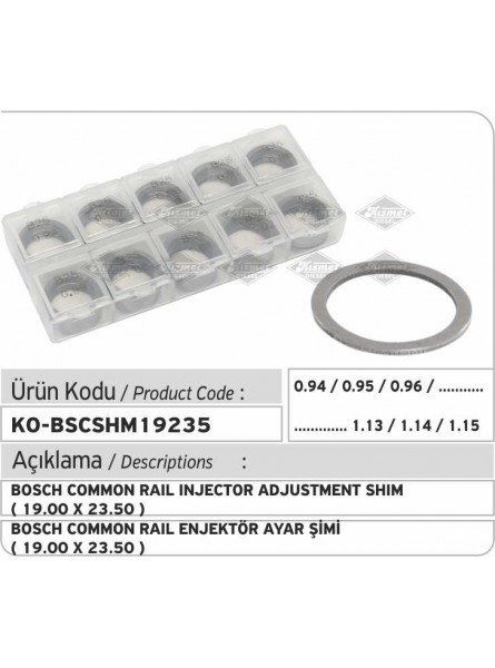 КОМПЛЕКТ ШАЙБ ФОРСУНКИ  19 X 23.50 mm Bosch Common Rail