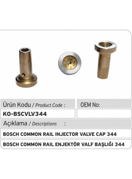 BSCVLV344  Клапан Форсунки Bosch Common Rail Cap 344