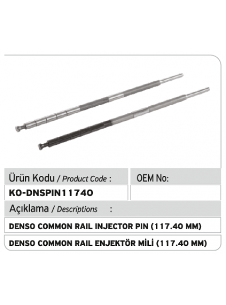 ШТИФТ ФОРСУНКИ 117.40 mm Denso Common Rail 