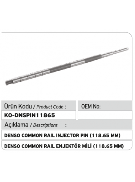 ШТИФТ ФОРСУНКИ 118.65 mm Denso Common Rail 