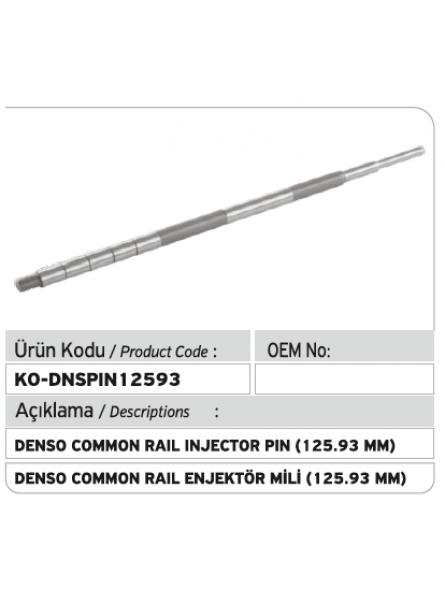 ШТИФТ ФОРСУНКИ 125.93 mm Denso Common Rail 