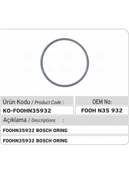 Резиновое кольцо F00HN35932 Bosch