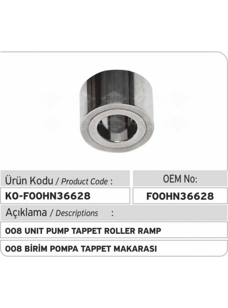 Роликовый толкатель насоса F00HN36628 Bosch